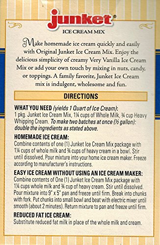 Junket Ice Cream Mix Bundle 2 Vanilla, 2 Chocolate, 2 Strawberry (6 Total) with Cheerful Bites Ice Cream Sticks (24 Sticks) - Thumbnail 6