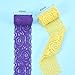 BENECREAT 18 Yards Lace Fabric Stretch Elastic 1.57 inches Wide Trim Lace for Headbands Garters Wedding Bouquet Making - 18 Colors 1 Yard Each