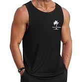 COOFANDY Mens Tank Tops Beach Summer Sleeveless Graphic T Shirts Palm Tree Vacation Quick Dry Muscle Tank