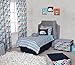 Bacati - 100% Cotton Muslin Tribal/Aztec 3 Piece Boys Toddler Bed Sheet Set Includes Fitted Sheet, Top Sheet, and Pillow Case (Aqua Small Triangles)