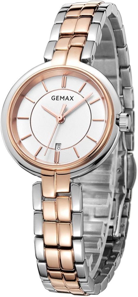 Amazon Gemax 新品ン ローズゴールド レディース腕時計 白タイプ 29mm 日常生活用強化防水 Cpr Dw レディース腕時計 腕時計 通販