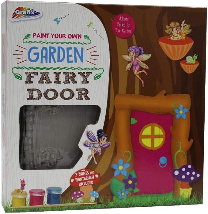 Paint Your Own Garden Fairy Door Kids Craft Activity Kit Amazon.co.uk