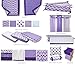 Bacati Mix and Match 4 Piece Toddler Bedding Set, Purple