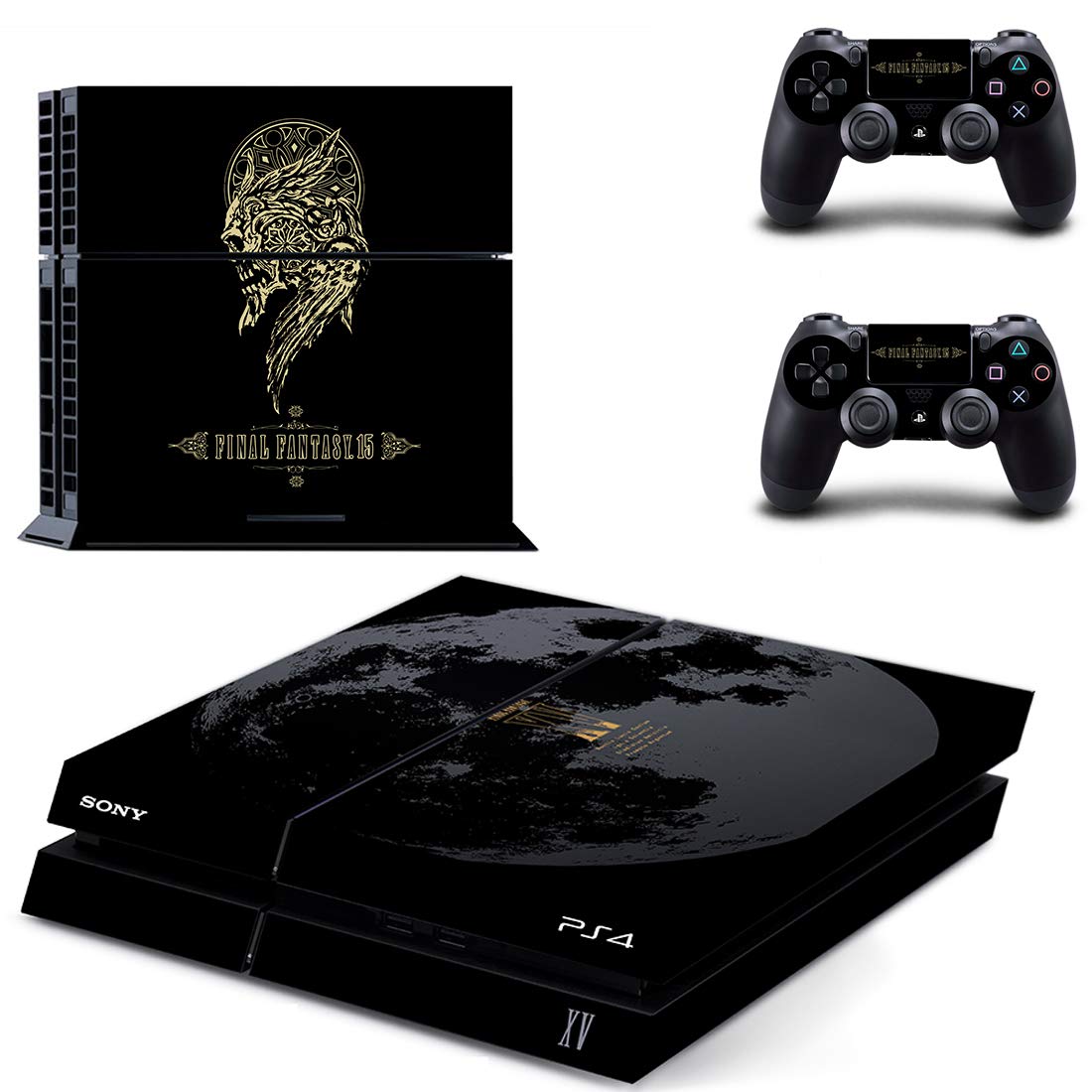 Adventure Games - PS4 ORIGINAL - Final Fantasy 15, Special Edition - Playstation 4 Vinyl Console Skin Decal Sticker + 2 Controller Skins Set