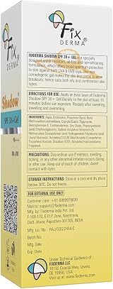 FIXDERMA Shadow SPF 30+ Gel Sunscreen Face Moisturiser Water Resistant 40g view 7