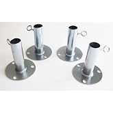 Golden Valley Tools &amp; Tarps 4pcs 3/4" Short Foot Pad Canopy Fitting | Batting Cage Ground Plate, Fits 3/4" EMT Pipe that has an outer diameter of 15/16"