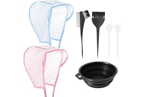 Highlight Cap Highlighting Cap with Hooks Hair Dye Brush Highlights Hair Dye Caps Hair Coloring Frosting Dye Kit for Hair Sal