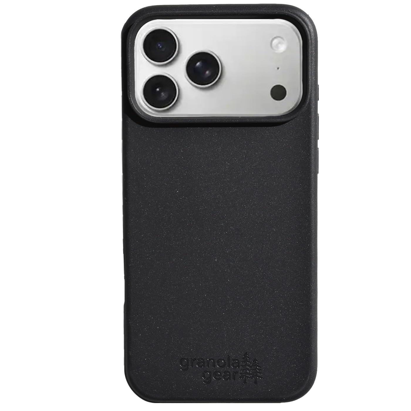 Eco by GranolaGear - Eco-Friendly Phone Case for iPhone 17 Pro Max - Biodegradable, Compostable, Plastic-Free, Made from Plants - Black Stone