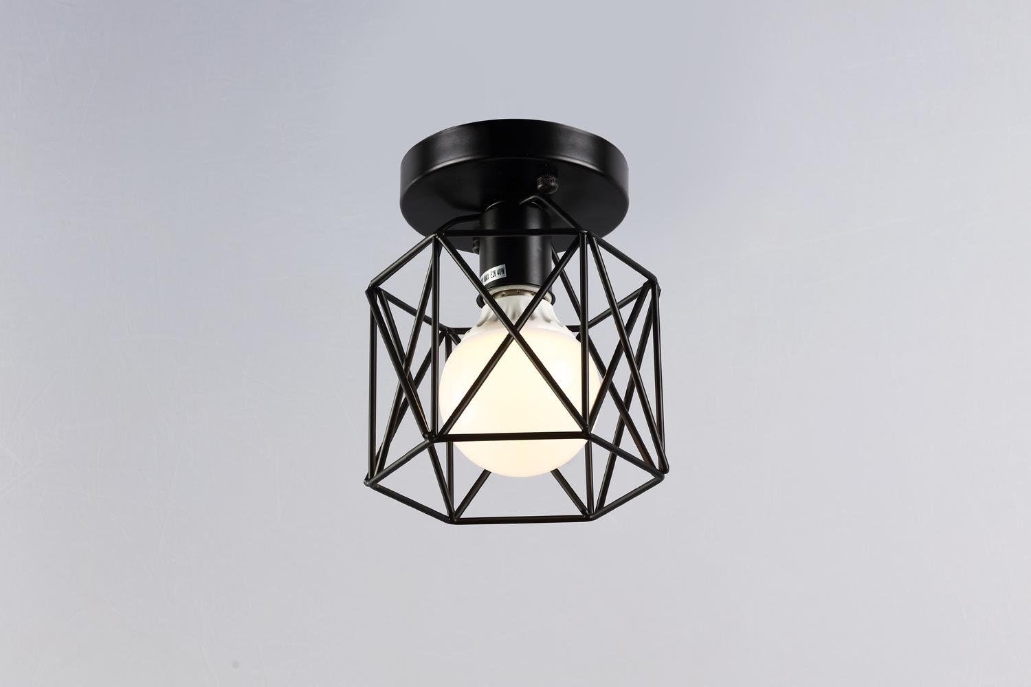 Retro Deckenleuchte Industrielampe E27 Leuchter Vintage Schwarz Lampe