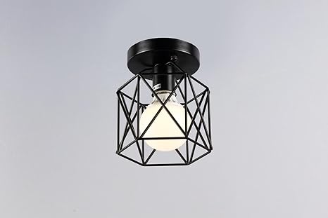 Retro Deckenleuchte Industrielampe E27 Leuchter Vintage Schwarz Lampe