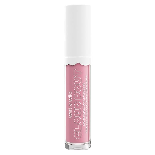 WET N WILD LIQUID LIPSTICK CLOUD POUT MARSHMALLOW, LIGHT PINK CLOUD CHASER | MATTE LIP CREAM MOUSSE | ARGAN OIL | VITAMIN E (PACK OF 1)