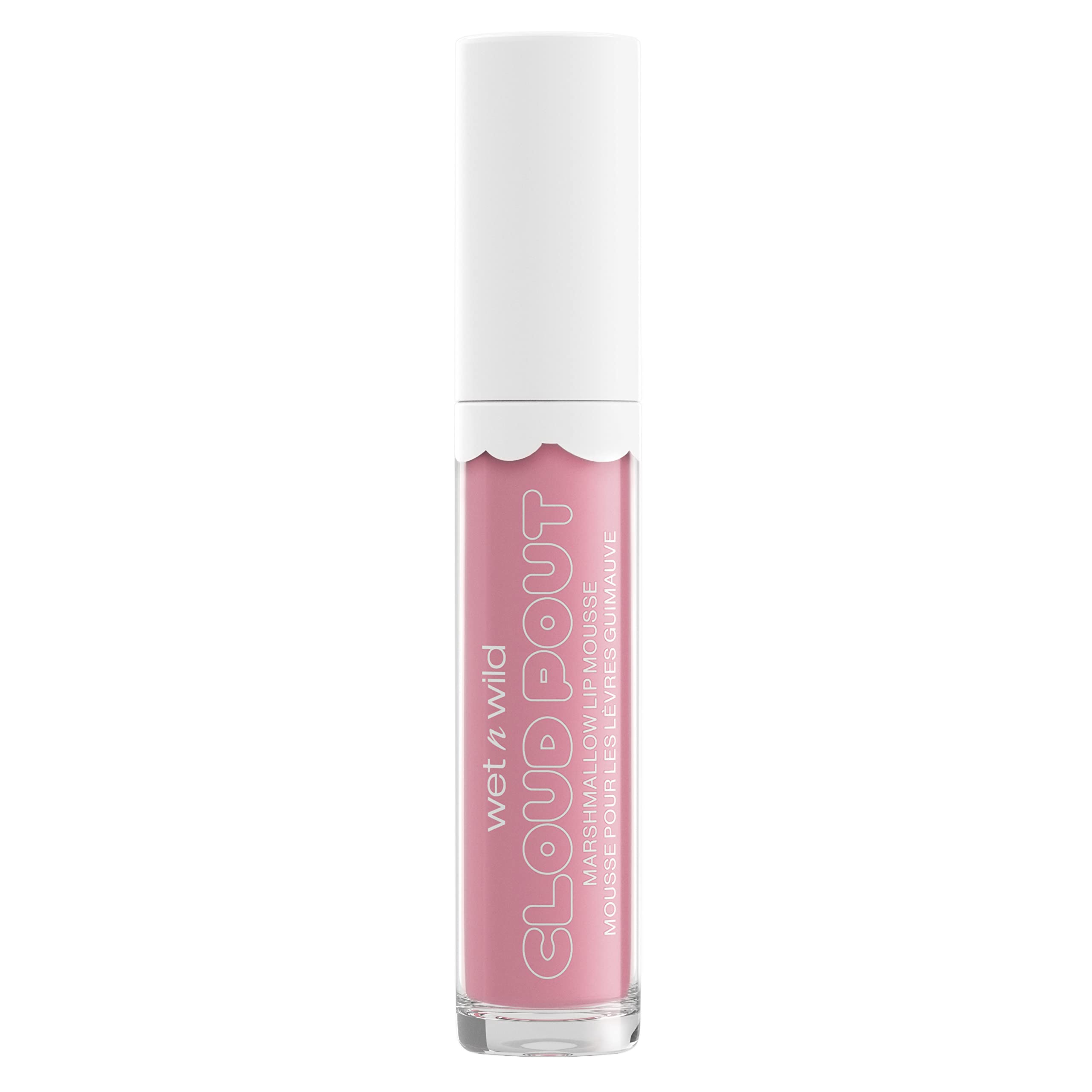 Wet 'n' Wild, Cloud Pout Marshmallow Lip Mousse, Matte Liquid Lipstick, Non-Drying and Long-Lasting Formula, with Argan Oil, Avocado Oil and Vitamin E, Cloud Chaser