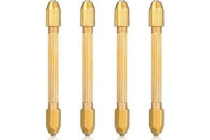 iplusmile Mini Hand Drill Double-Head Pin Vise with Square and Round Heads for Watch Repair Jewelry Making Carving Model Craf