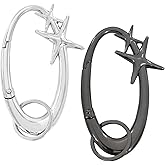 2PCS Star Carabiner, Shiny Y2K Cute Carabiner, Cool, Simple Alloy Material, Suitable for Men and Women, Suitable for Wallet and Gift