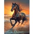 Bimkole 5D Diamond Painting Kit Completo Fai da Te Conchiglia, Bottiglia Da Spiaggia Pittura Diamante Punto Croce Strass Arte E Creazione Di Mosaico Decorazione Murale Artigianale 30x40cm