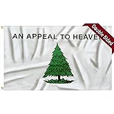FLAGWIN an Appeal To Heaven Flag Double Sided 3x5 FT Pine Tree Flag with Brass Grommets and Strips, Liberty Tree American Flags for Outdoor Banner Decoration