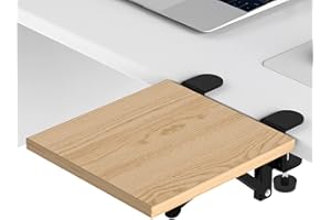 WITPOCE OUGIC Ergonomic Desk Extension Tray, 9.5 x 9.1 Inch Desk Extension Tray, Punch-Free Clamp Foldable Keyboard Drawer Tray Wrist Rest Computer Elbow Support