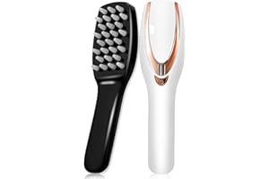 AIBOKEE Scalp Massager Hair Growth,Electric Scalp Massager for Hair Growth and Stress Relaxation,Hair Massager Scalp for Men & Women,Hair Massage Brush Stress Relax Fatigue Relief (White)