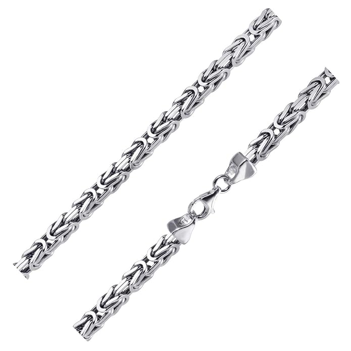 MATERIA 925 Silber Königskette Herren Halskette 3mm diamantiert rhodiniert 45 50 55 60 65 70 80cm + Schmuck Box #K56