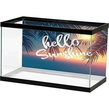 Amazon Com Bybyhome Fish Tank Decorative Hello Sunshine Dreamy