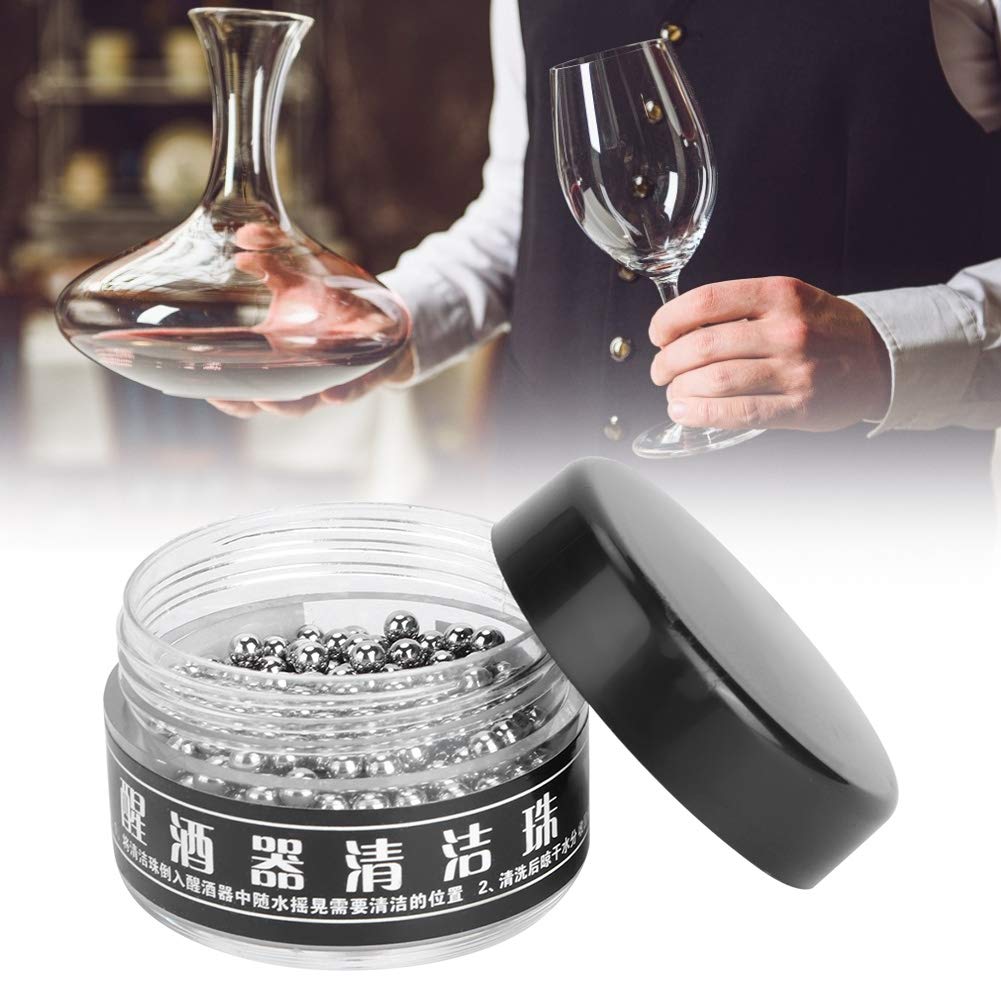 500 Pcs Decanter Cleaning Beads, Reusable Decanter Beads for Glass Bottles 3mm Metal Cleaning Beads 304 Stainless Steel Water Bottle Cleaner Balls Wine Glass Cleaning Beads