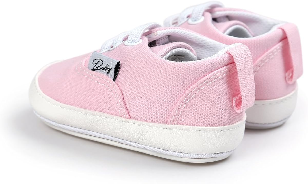  | RVROVIC Baby Boys Girls Shoes Canvas Toddler Sneakers Anti-Slip Infant First Walkers 0-18 Months | Sneakers