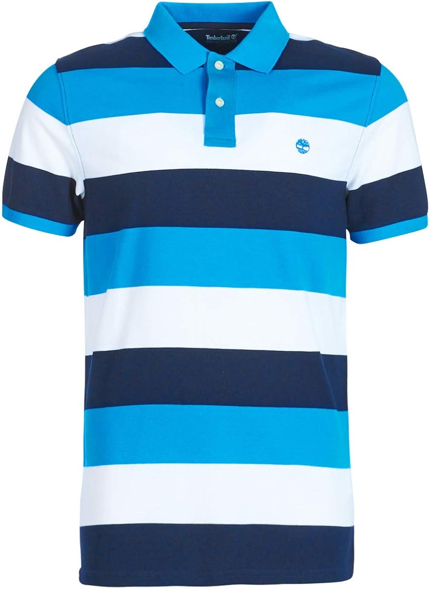 Timberland SS Polo TShirts & Polo Shirts Hommes Blue ShortSleeved Polo Shirts Amazon.co.uk