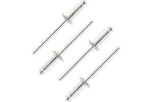 Qjaiune 100Pcs Aluminum Pop Rivets 3/16" x 3/8" (Diameter x Grip Length), Dome Head Blind Rivets for Sheet Metal Automotive Railway