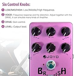 JOYO Overdrive British Rock Amp Simulator Pedal