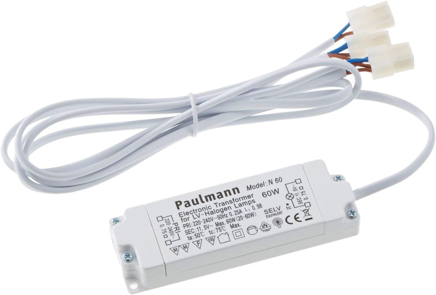 Paulmann Halogen N60 N 60 Trafo 60w 123x38x20 Mm Transformator Elektronisch Neu Amazon De Beleuchtung