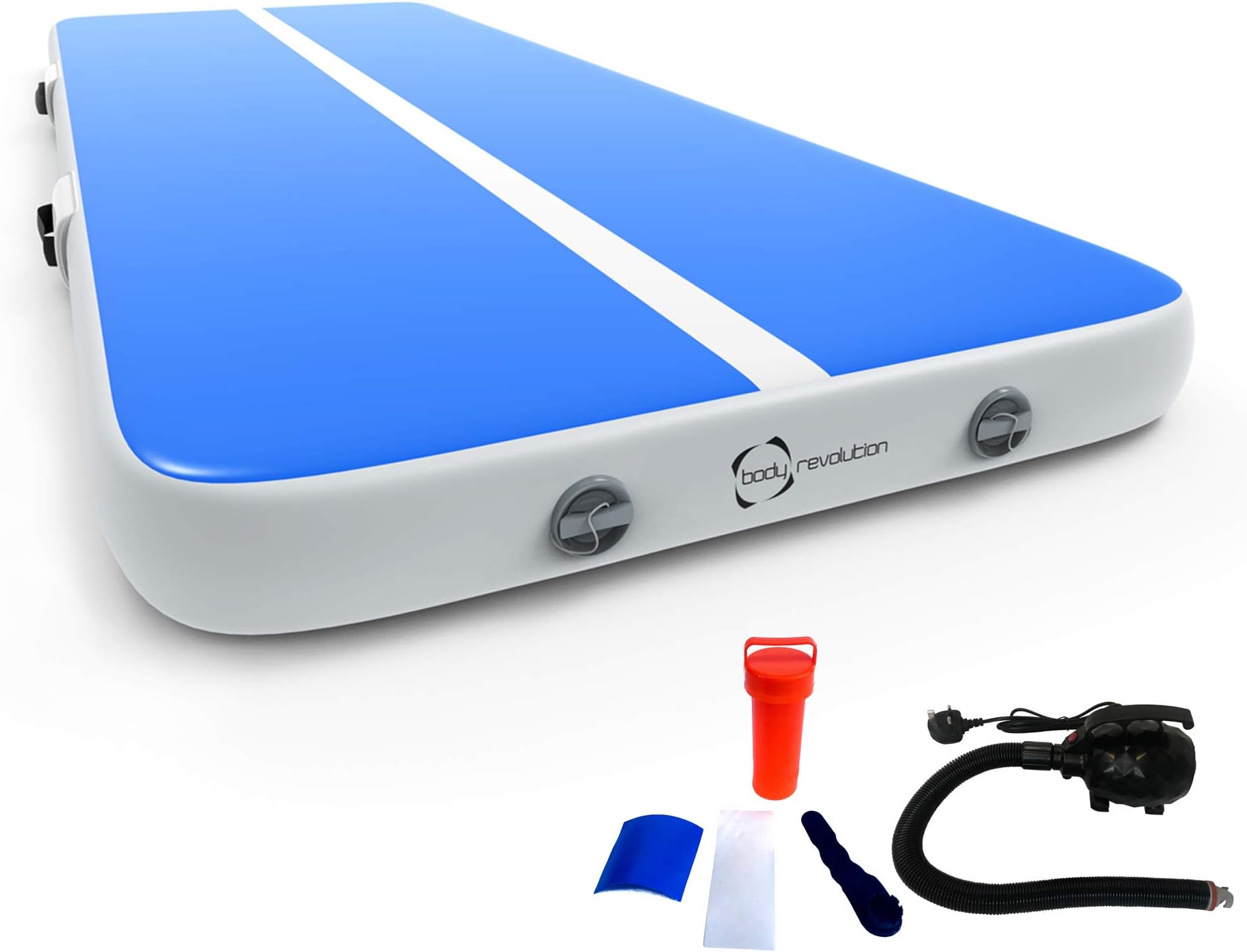 Body Revolution Air Track Gymnastic Mats - Inflatable Airtrack Gym Crash Mat for Gymnastics, Acrobatics, Cheerleading and Martial Arts with Electric Pump