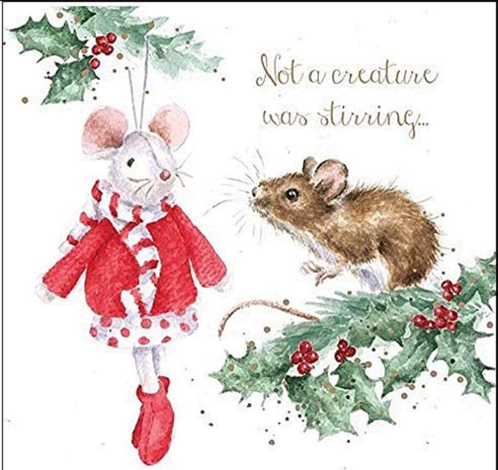 Wrendale Designs by Hannah Dale - Not A Creature Was Stirring - Christmas Card Box Set - Pack of 8