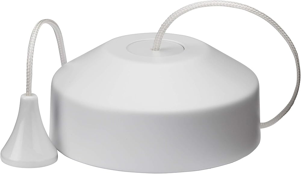 Knightsbridge 8301MW Matt White Pull Cord Dimmer for Incandescent LED 10-150W