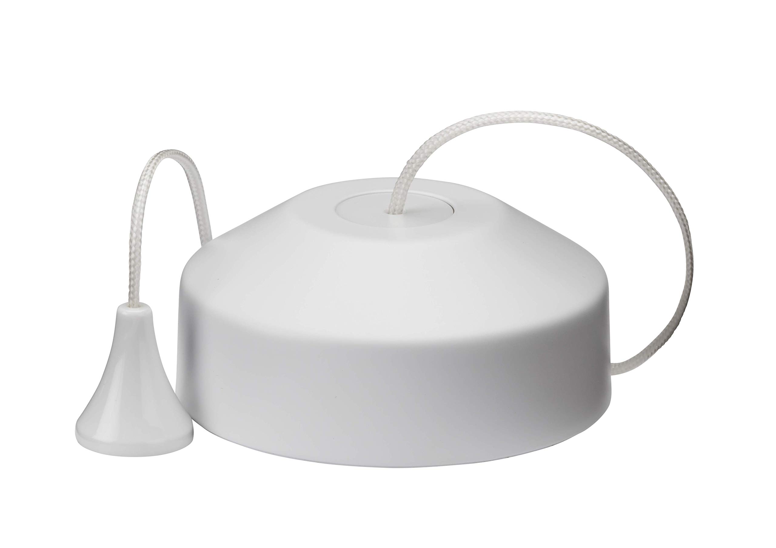 Knightsbridge 8300MW 2 Way Pull Cord Light Switch in Matt White, 74.0 mm*74.0 mm*36.0 mm