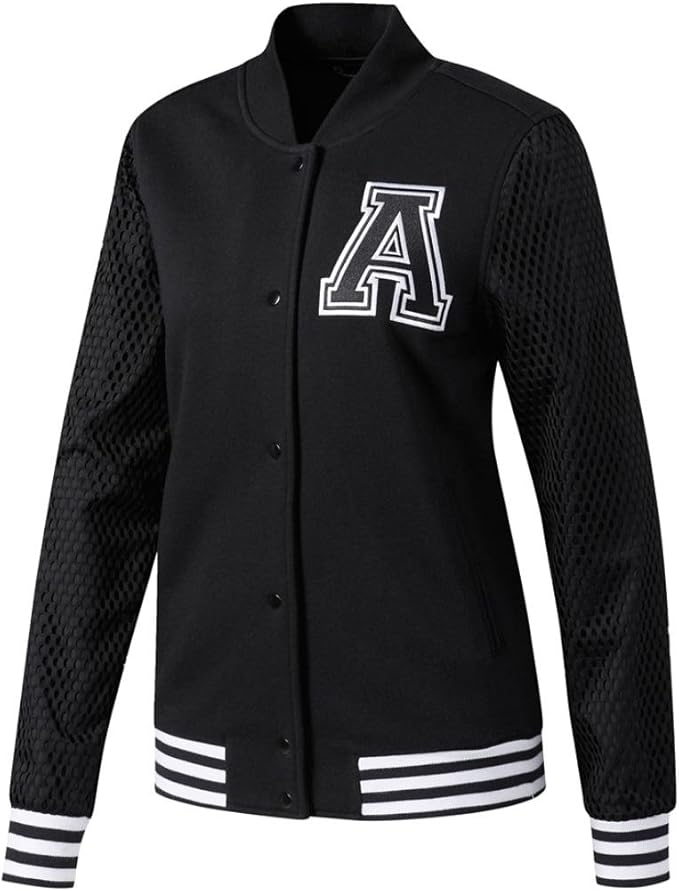 adidas Women's Athletics Varsity Jacket, Black, XXSmall