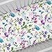 Carousel Designs Bright Wildflower Crib Sheet - Organic 100% Cotton Fitted Crib Sheet - Made in the USA