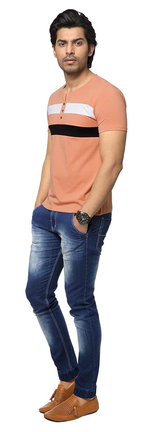 zeyo men's cotton stylish t-shirt
