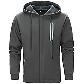 AOTORR Mens Hoodies Regular fit Zip Up Hoodie with Pockets Long Sleeve Full-Zip Hooded Sweatshirt