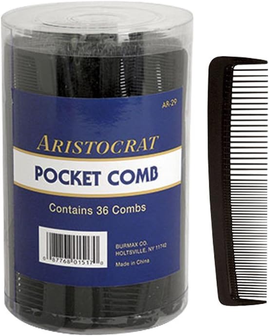 ARISTOCRAT Salon Barber Beauty Hair Pocket Combs 36 count Bucket 4-7/8" BB-AR29