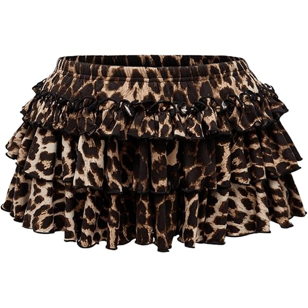 Amazon.com: Hesaco Women's Leopard Print Skirt, Elastic High Amazon.com: Hesaco Women's Leopard Print Skirt, Elastic High