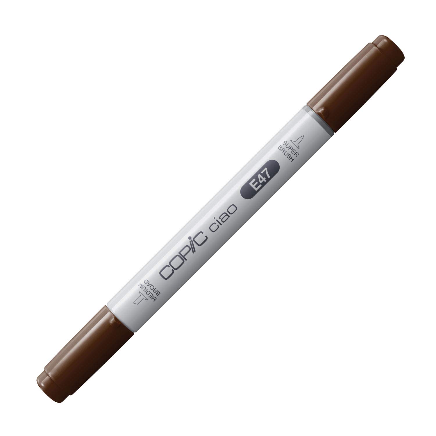 COPIC Ciao Coloured Marker Pen - (E-47) Dark Brown, For Art & Crafts, Colouring, Graphics, Highlighter, Design, Anime, Professional & Beginners, Art Supplies & Colouring Books — image 1