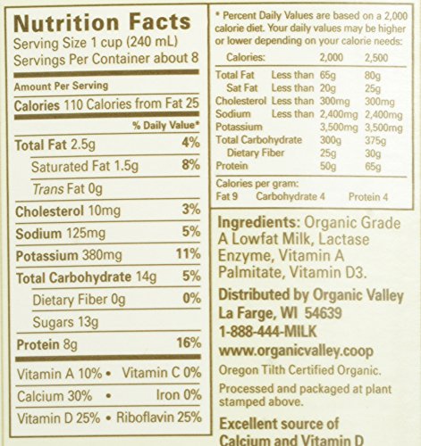 Organic Valley Lactose Free Milk - Image 2