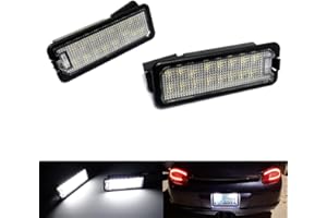 RZGMTSPT 2x LED License Plate Light Tag Lamp Assembly White For Porsche 718 Boxster Cayman 987 981 Carrera 911 997 991 992 Cayenne Macan Taycan Audi Q8 R8