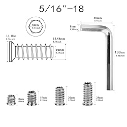 Wadayu 20pcs Threaded Inserts for Wood, Screw in