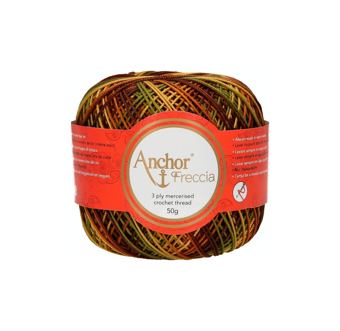 Anchor 4787006-09465 Crochet Yarn, 100% Cotton, 9465, Thickness 6, 88 g