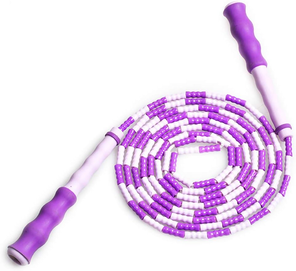 [JUMP Yuedong] Jump Rope Beaded Jump Rope, Skipping Rope Adjustable for Adult Kids, Tangle-Free Speed Rope for Double Dutch Boxing Workout Exercise Fitness Weight Loss