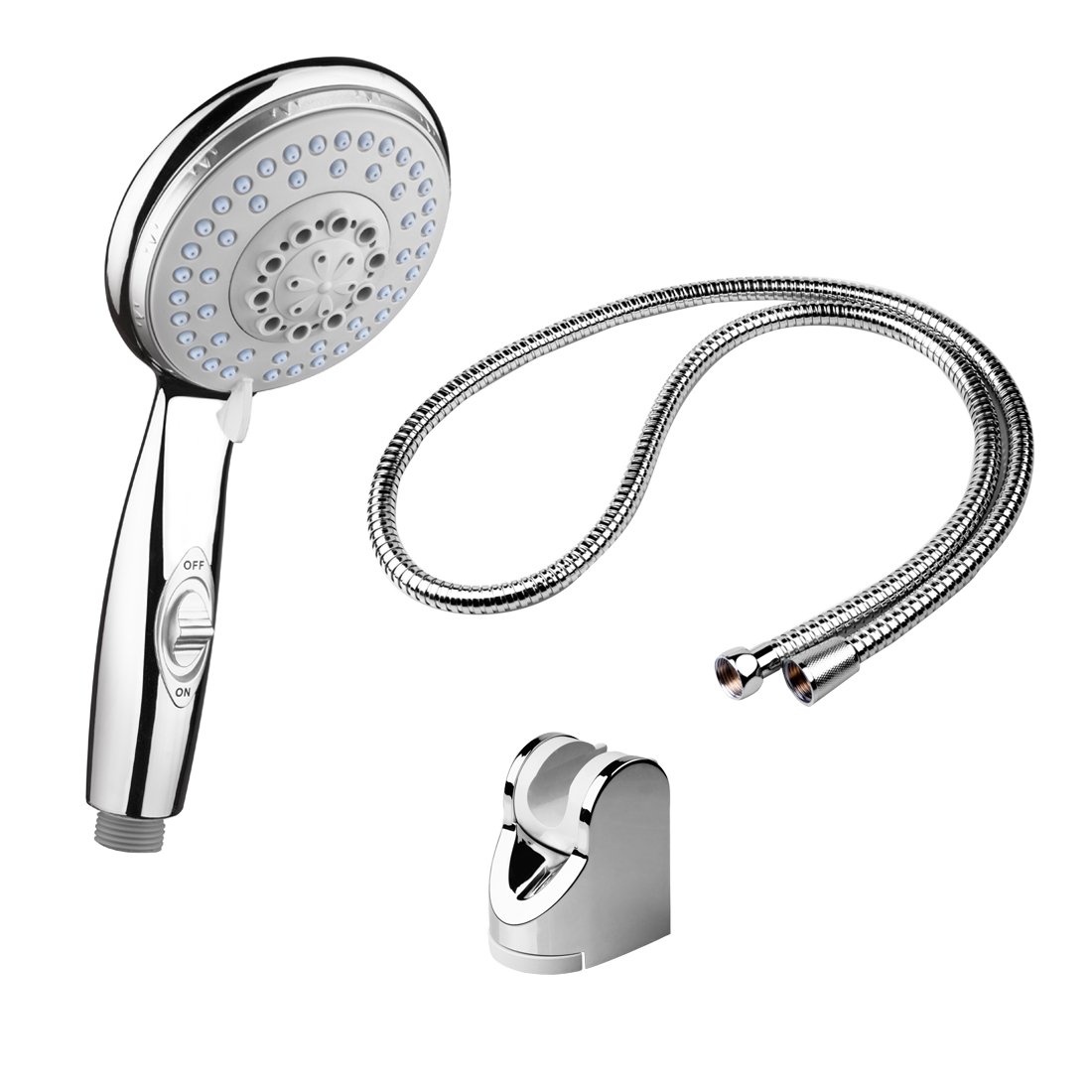 Handheld Shower Head with on off Switch 5 Spray Settings High
