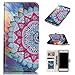iPhone 8 Plus Case Mandala,iPhone 7 Plus Phone Case Women,iPhone 7 Plus Cover Wallet Case with Card Holder Flip Filio Stand Full Protective Phone Case for Apple iPhone 7 Plus 2016/iPhone 8 Plus 2017