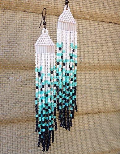 Bluer Than Black OMBRE Beaded Earrings