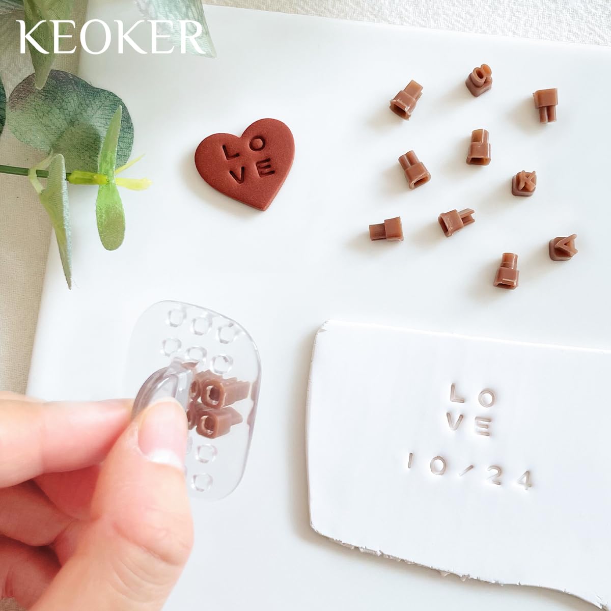 Keoker Number & Letter Stamps for Clay - Polymer Clay Stamps, Great Work with Clay Cutters, Polymer Clay Tools